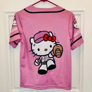 🩷 CUTE Hello Kitty KAWAII Pink Baseball Jersey Women’s NWOT Size 2 / XS  Kawaii